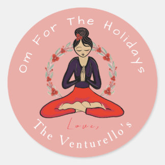 Om For The Holidays Yoga Klistermärke