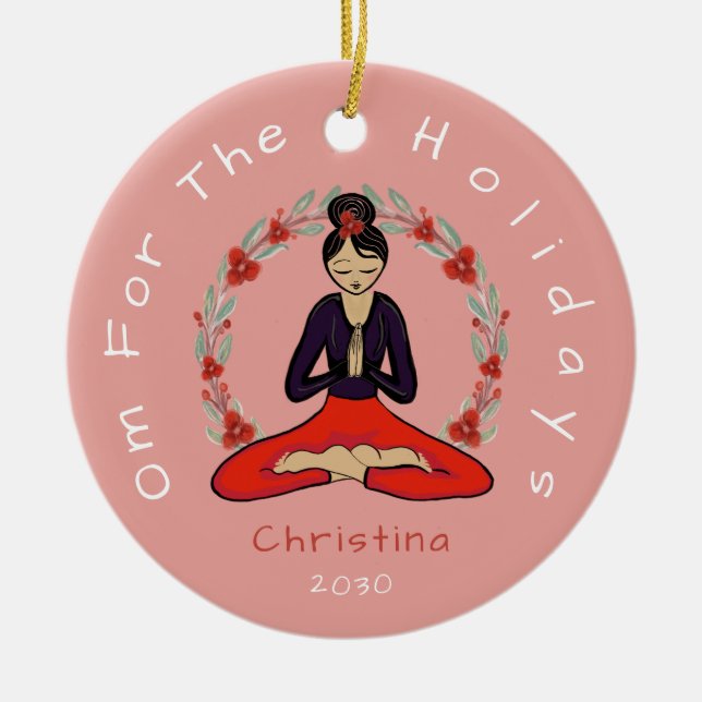 'Om For The Holidays' Yogi Ornament (Framsidan)
