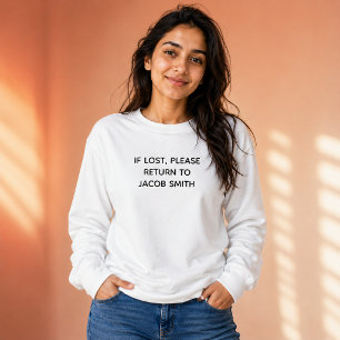 OM FÖRLORAD ÅTERLÄMNA TILL Anpassat Namn T Shirt