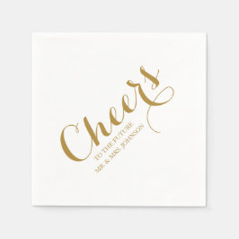 Om framtiden: Namn Simple Bröllop Pappersservett