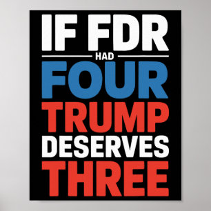 Om Franklin D Roosevelt hade fyra trummor förtjäna Poster