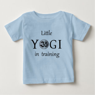 Om fryst söt yogi yoga active bära baby romper blu t shirt