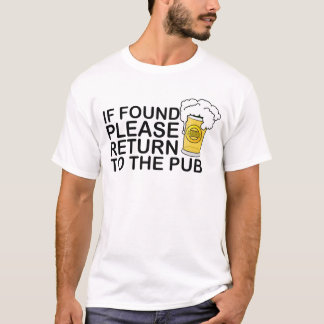 om funnit, behaga retur till den pubt-skjortan t-shirt