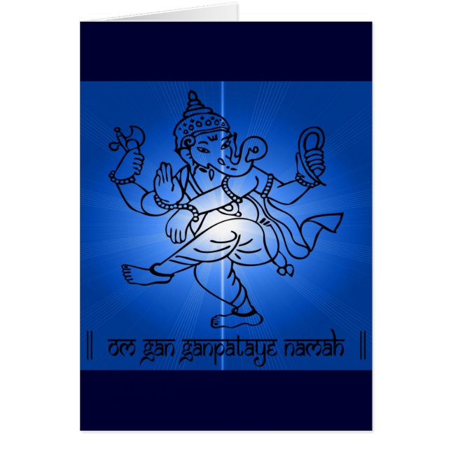 Om-Gan-Ganpataye-Namah Hälsningskort (Framsidan)