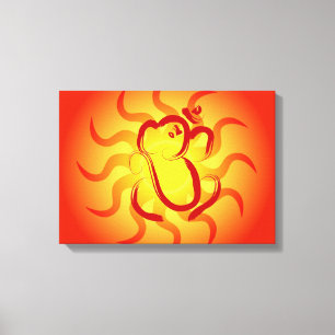 OM Ganesha Canvastryck