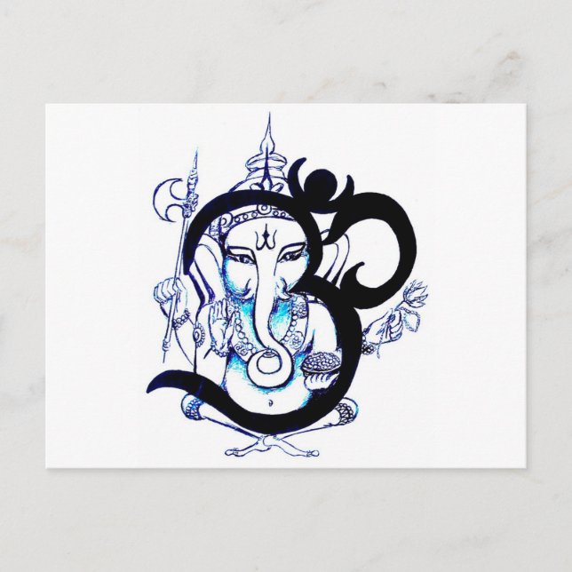 OM - Ganesha Vykort (Framsida)