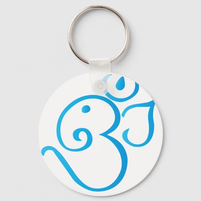 Om-ganpati-turqoise Nyckelring (Framsida)
