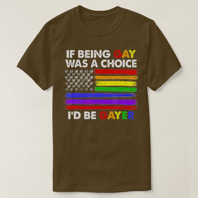 Om Gay var ett alternativ-ID är Gayer Gay pride T Shirt (Design framsida)