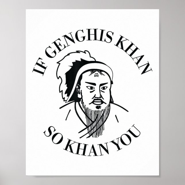 Om Genghis Khan Så Khan Du Rolig Motivation Poster (Framsidan)