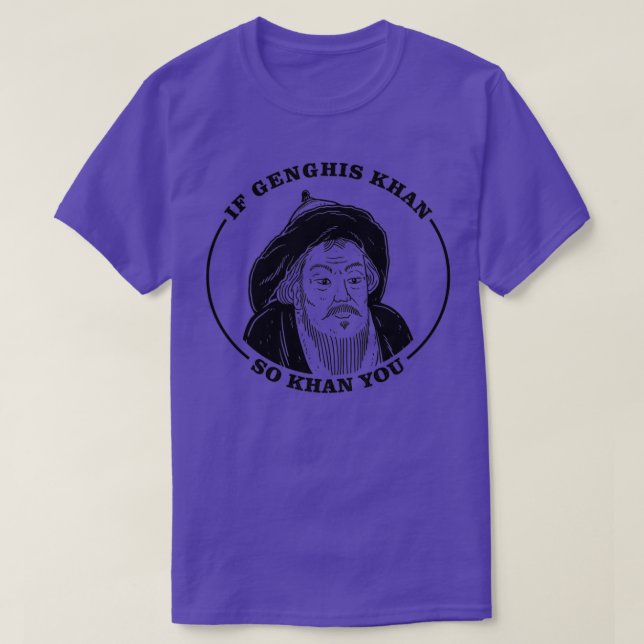 Om Genghis Khan så Khan T Shirt (Design framsida)