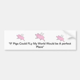 Om grisar kunde flyga bildekal