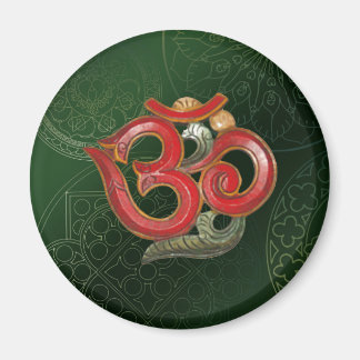 OM grönt red yoga hindu Magnet