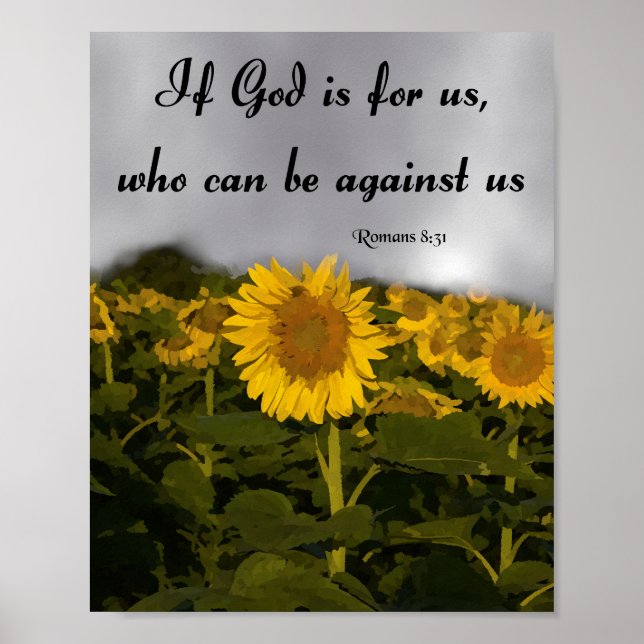 Om Gud är för oss, Bible Verse Poster (Framsidan)