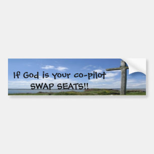 Om guden är ditt co-pilot---SWAPPLATSER Bildekal