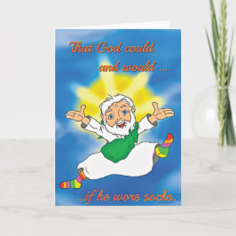 "Om guden ha på sig socka det roliga Kort