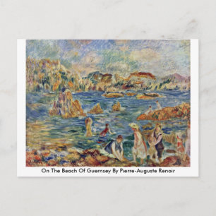 om Guernseys strand av Pierre-Auguste Renoir Vykort