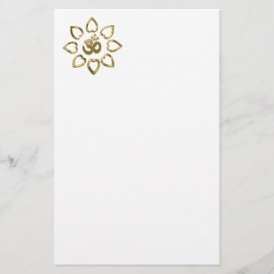 Om guldsymbol brevpapper