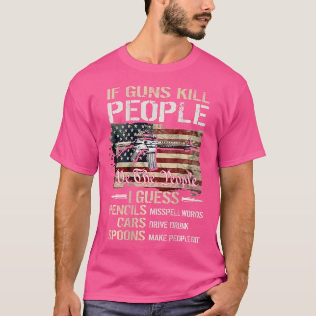 Om Guns Döda People, så antar vi Pencil Cars Spoon T Shirt (Framsida)