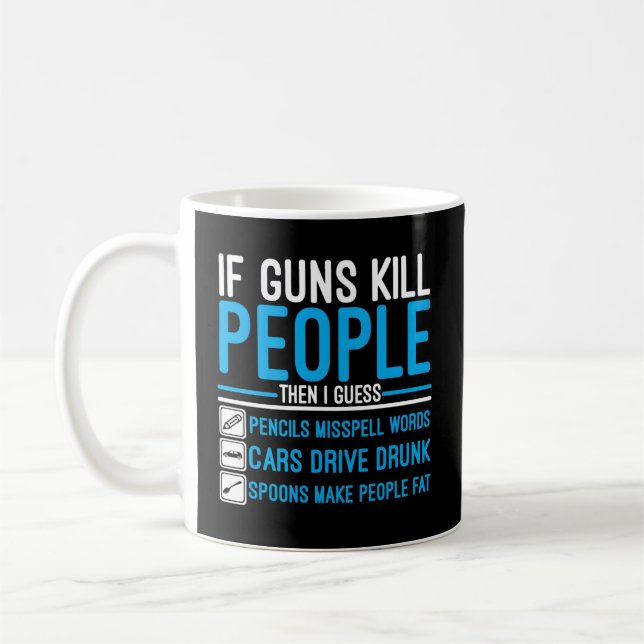 Om Guns People Gun Ammo Kaffemugg (Vänster)