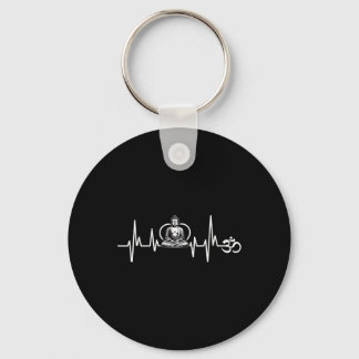Om Heartbeat Roligt Sacred Ohm Yoga Meditation Coo Nyckelring