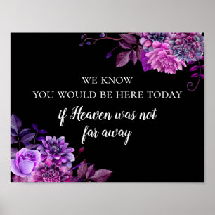 Om himlen inte var långt borta tryck. Lila minnesm Poster