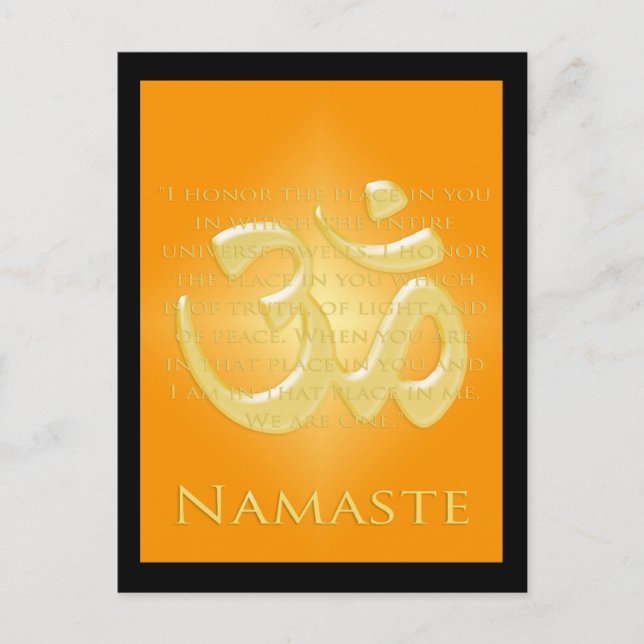 Om i Apelsiner & Guld - Namaste Vykort (Framsida)