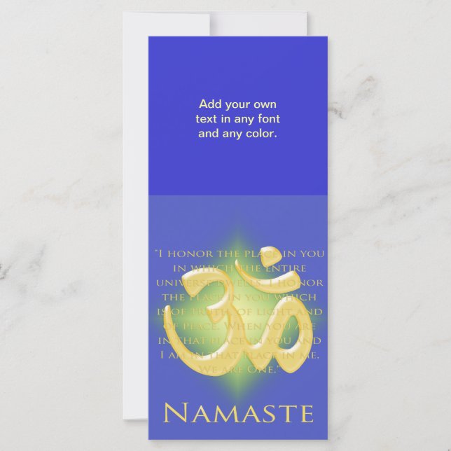 Om i Blue & Guld - Namaste (Framsida)
