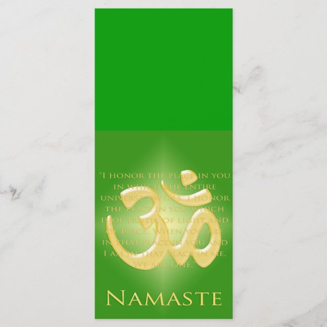 Om i Grönt & Guld - Namaste (Framsida)