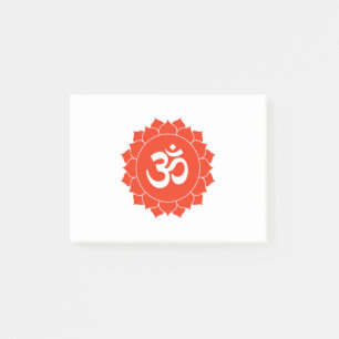 Om i Lotus, Helig Meditation Yoga Design Post-it Block