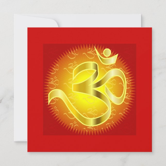 Om i orangar & guld - Namaste Inbjudningar (Framsida)