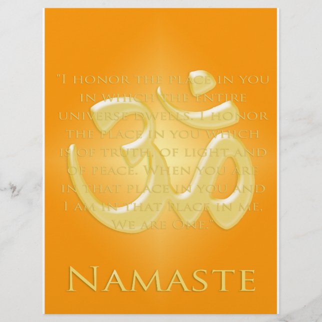 Om i Orangar & Guld - Namaste Reklamblad (Framsidan)