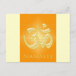 Om i Orangar & Guld - Namaste Vykort