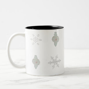 Om Ice Snowflake-julen Ornament Mugg