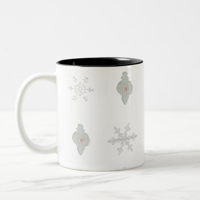 Om Ice Snowflake-julen Ornament Mugg (Vänster)