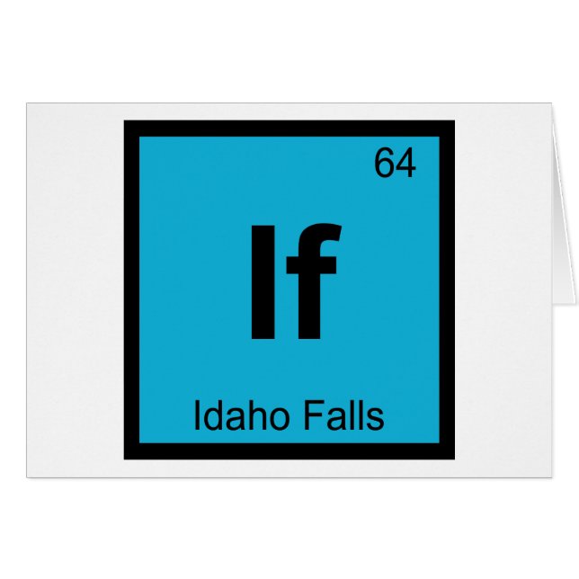Om - Idaho Falls Kemisk Periodiska System Symbol Hälsningskort (Framsidan Horizontal)