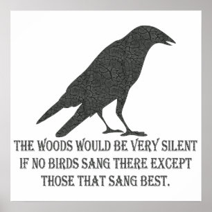 Om inga fåglar Sang Poster