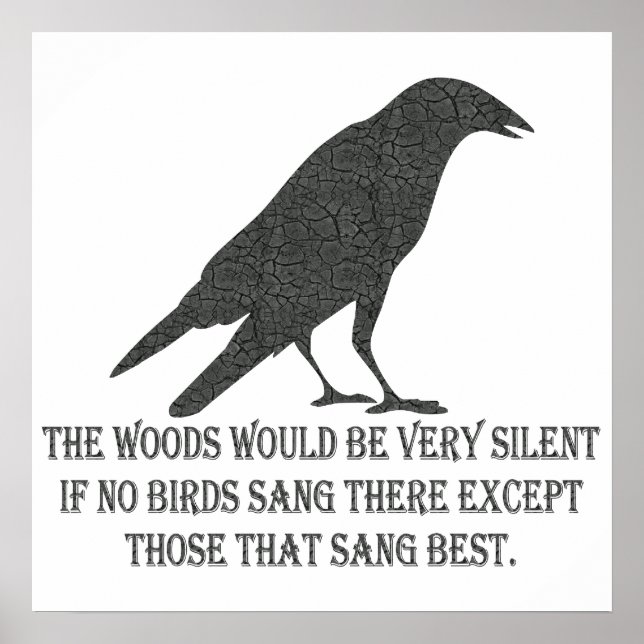 Om inga fåglar Sang Poster (Framsidan)