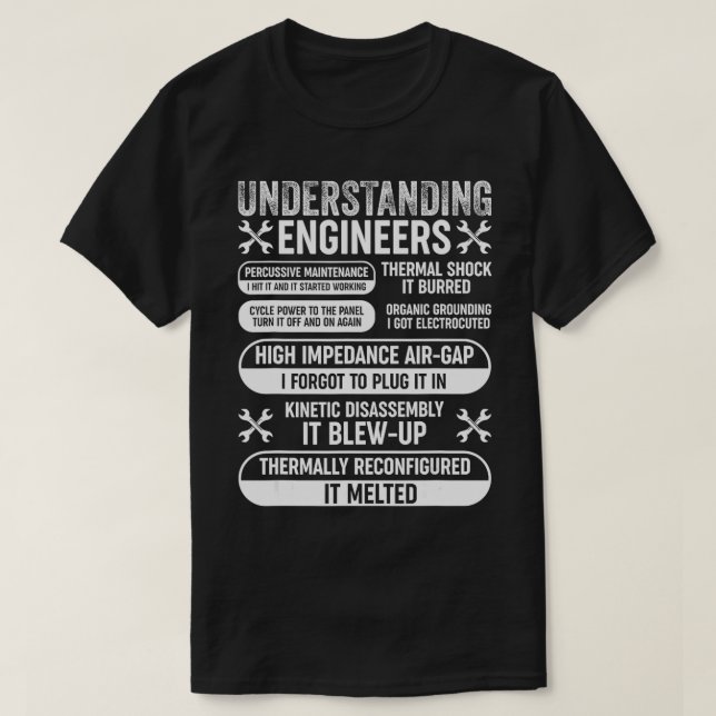 Om Ingenjör Funny Mechanical Engineeri T Shirt (Design framsida)