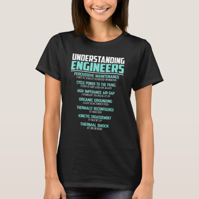 Om Ingenjör Mechanical Sarcastic Eng T Shirt (Framsida)