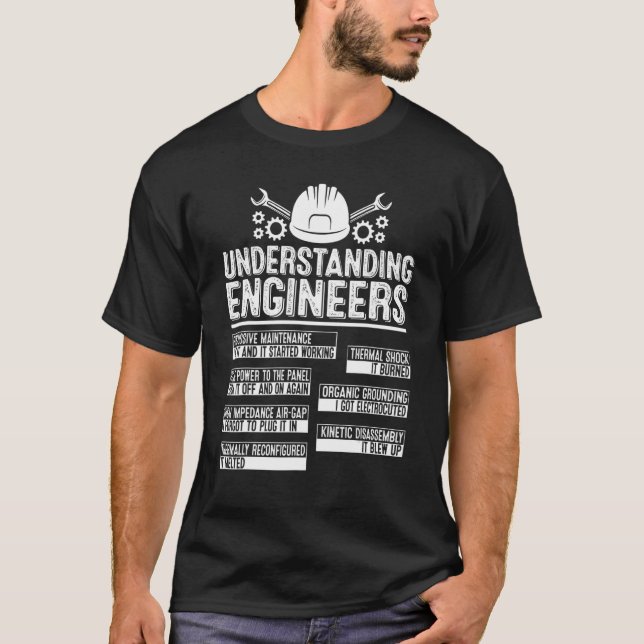 Om Ingenjör Mechanical Sarcastic Engi T Shirt (Framsida)