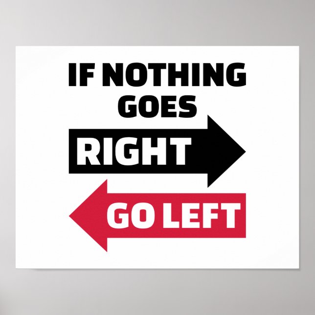 Om ingenting går går högerna lämnat poster (Framsidan)