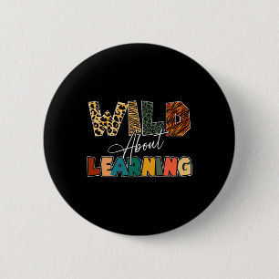 Om inlärning av leopard-lärare Back to school Teac Knapp