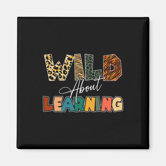 Om inlärning av leopard-lärare Back to school Teac Magnet (Framsidan)
