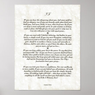 OM inspirera dikt för ung manar av Rudyard Kiplin Poster