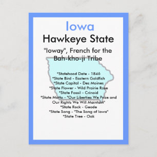 Om Iowa Vykort