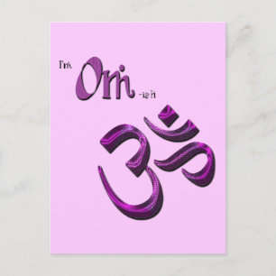 Om-ish Om-Symbol Aum Vykort