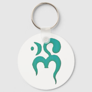 Om - Jade Nyckelring