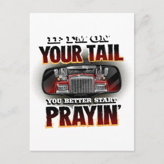 Om jag är på din SVAN Trucker Shirt Vykort