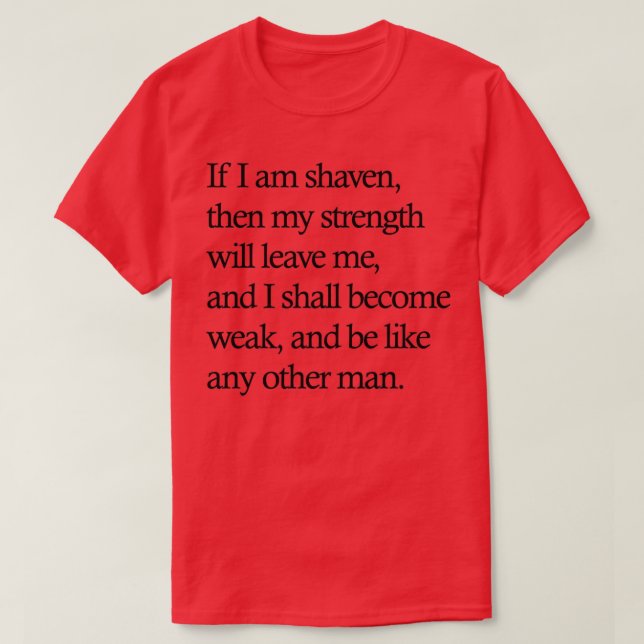 om jag är Shaven T Shirt (Design framsida)