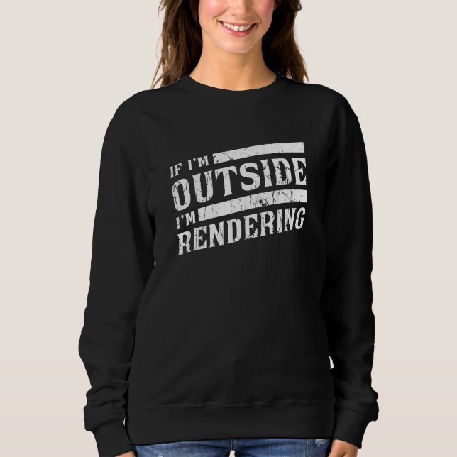 Om jag är ute renderar jag - bio t shirt (Framsida)